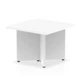 Dynamic Impulse W600 x D600 x H435mm Square Coffee Table Panel Arrowhead Leg White Finish - I003423 DD